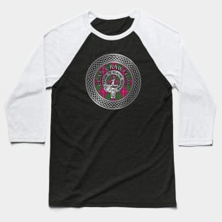 Clan Crawford Crest & Tartan Knot Baseball T-Shirt